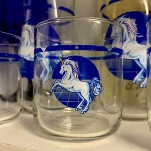 Vintage unicorn glassware